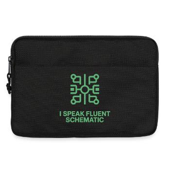 I speak fluent circuit diagram technology - Laptop bag 13" - black - Front