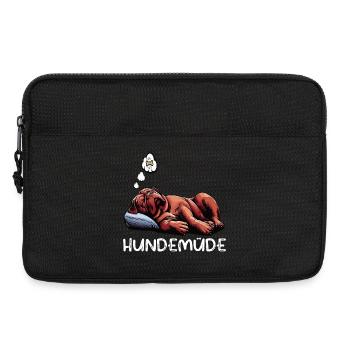 Hundemüde Bordeaux Dogge Bordeauxs Bordeaux Doggen - Laptoptasche 13" - Schwarz - Vorne