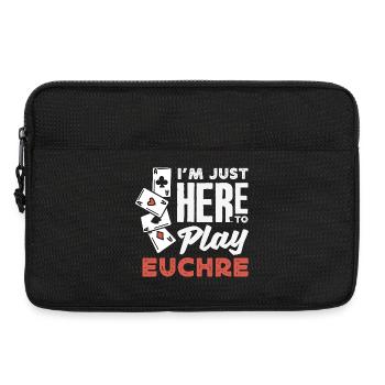 Ich Bin Nur Hier, Um Euchre Zu Spielen - Laptoptasche 13" - Schwarz - Vorne