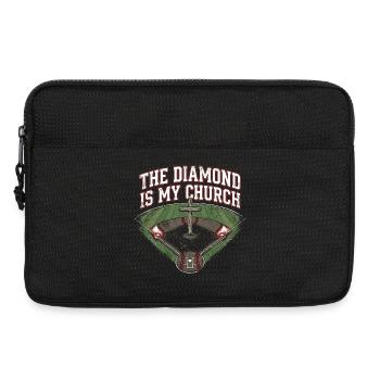 The Diamond Is My Church Christlicher Baseball - Laptoptasche 13" - Schwarz - Vorne