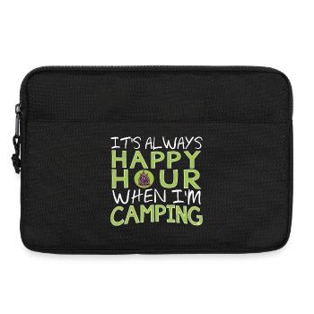 It's Always Happy Hour When I'm Camping - Laptop bag 13" - black - Front