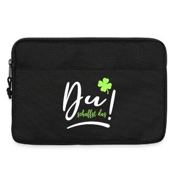 Du schaffst das! Glücksbringer Glück Mutmacher - Laptoptasche 13" - Schwarz - Vorne