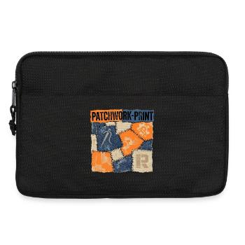 Recyclage patchwork - Sacoche pour ordinateur portable 13 pouces - noir - Devant