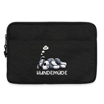 Hundemüde Schnauzer Riesenschnauzer Schnauzerhund - Laptoptasche 13" - Schwarz - Vorne