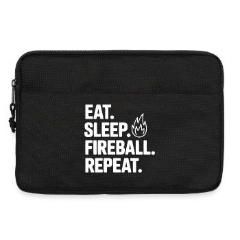 Eat. Sleep. Fireball. Repeat. - Laptop bag 13" - black - Front