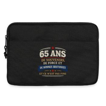 65 Ans Souvenirs Force et Bonnes Histoires - Sacoche pour ordinateur portable 13 pouces - noir - Devant