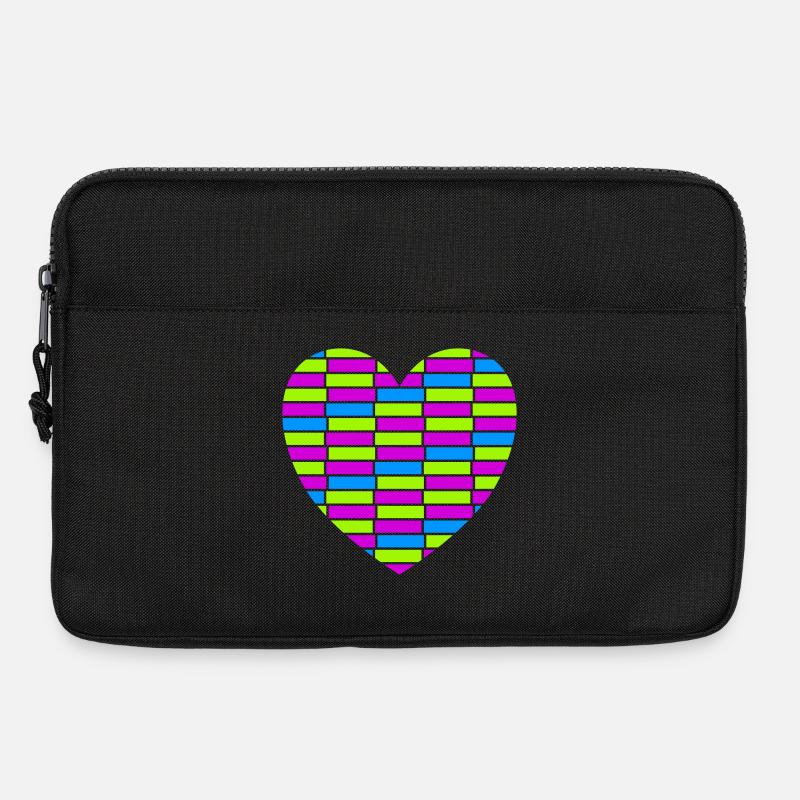 Herz - Laptoptasche 13" - Schwarz