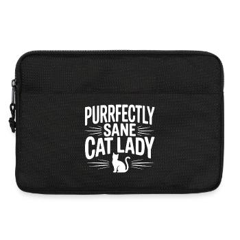 Purrfekt vernünftige Katzenfrau - Laptoptasche 13" - Schwarz - Vorne