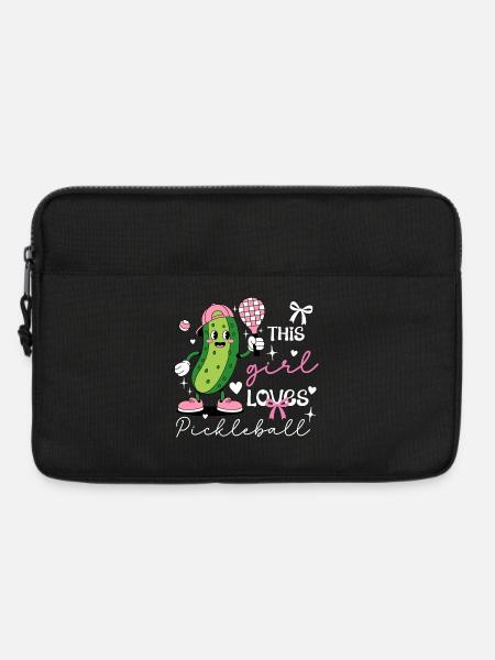 Coquette Pickleball-Mädchen süße Pickle - Laptoptasche 13" - Schwarz