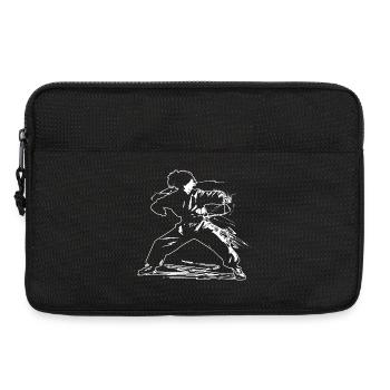 Karateka Girl Drawing - Laptop bag 13" - black - Front