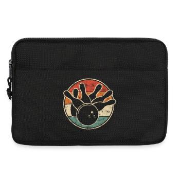 Retro Bowling Kegel Mit Kugel Für Kegel Club - Laptoptasche 13" - Schwarz - Vorne