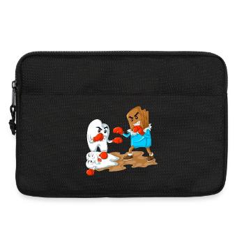 Cadeau drôle pour dentiste Chocolate Vs Tooth Boxing - Sacoche pour ordinateur portable 13 pouces - noir - Devant