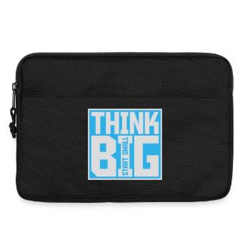 Think Big Start Small Motivation Mindset Wachstum  - Laptoptasche 13" - Schwarz - Vorne