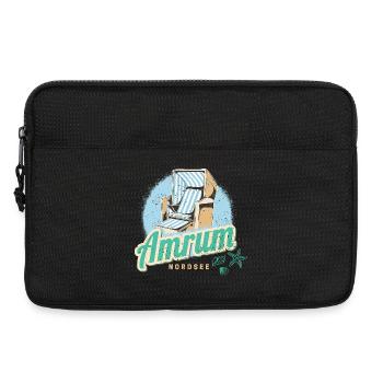 Amrum Nordsee Deutschland Insel mit Strandkorb - Laptoptasche 13" - Schwarz - Vorne