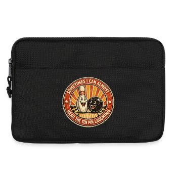 Bowling-Humor Sport-Strike-Spieler Lustiges Geschenk - Laptoptasche 13" - Schwarz - Vorne