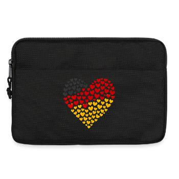 Germany Flag - Heart Out - Laptop bag 13" - black - Front