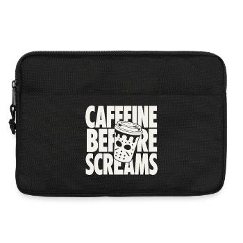 Caffeine Before Screams Horror Design - Laptop bag 13" - black - Front