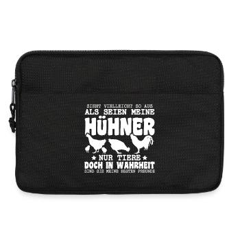Hühnerflüsterer Huhn Hühnerhalter Hühner - Laptoptasche 13" - Schwarz - Vorne