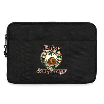Heart Snail Garden: Enjoy Don’t Destroy - Laptop bag 13" - black - Front