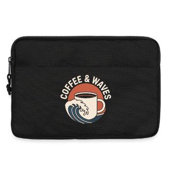 Coffee Waves Surfing Coffee & Waves Surfer Beach - Laptop bag 13" - black - Front