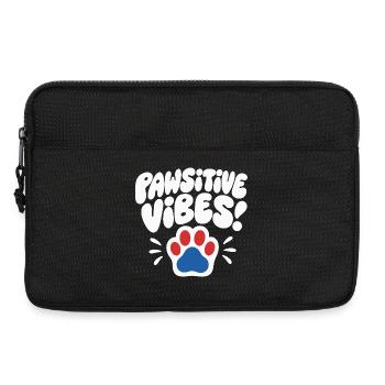 Pawsitive Vibes Dog Paws Design - Laptop bag 13" - black - Front