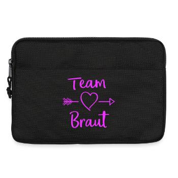 Team Braut Herz Pfeil Design - Laptoptasche 13" - Schwarz - Vorne