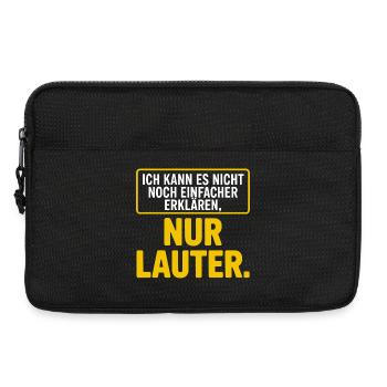 Nicht Einfacher Erklären Nur Lauter Lehrer Büro - Laptoptasche 13" - Schwarz - Vorne