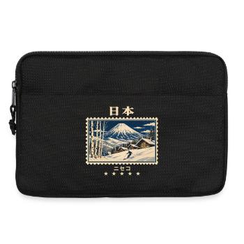 Japan Niseko Vintage Reisemarke - Laptoptasche 13" - Schwarz - Vorne