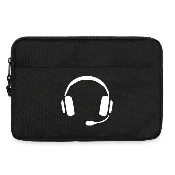 Cadeau casque audio - Sacoche pour ordinateur portable 13 pouces - noir - Devant