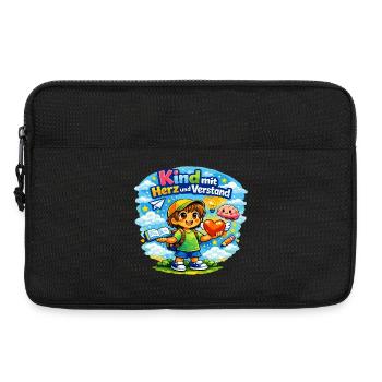 Kind mit Herz und Verstand - Laptoptasche 13" - Schwarz - Vorne