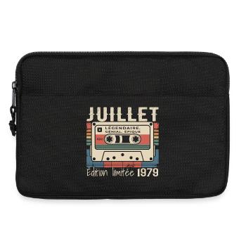 Cassette 1979 Cadeau Anniversaire Juillet 1979  - Sacoche pour ordinateur portable 13 pouces - noir - Devant