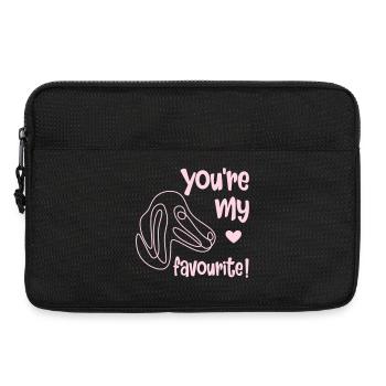 Lieblingshund - Laptoptasche 13" - Schwarz - Vorne