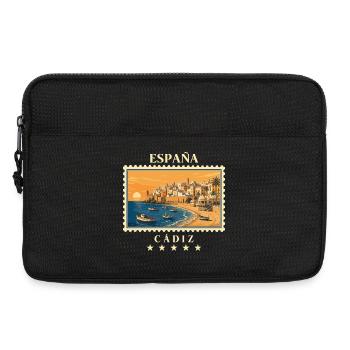 Spanien Cádiz Vintage Reisemarke - Laptoptasche 13" - Schwarz - Vorne