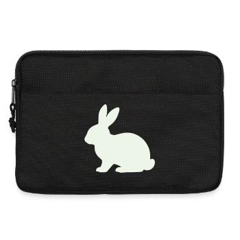 Zarte Kaninchen Silhouette - Laptoptasche 13" - Schwarz - Vorne