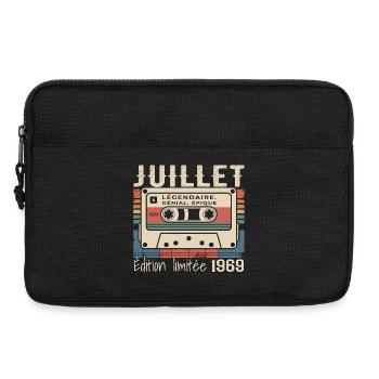 Juillet 1969 Cadeau Anniversaire Juillet 1969  - Sacoche pour ordinateur portable 13 pouces - noir - Devant