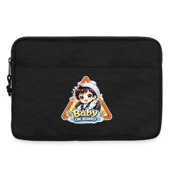 Baby On Board Cartoon Sign - Laptoptasche 13" - Schwarz - Vorne