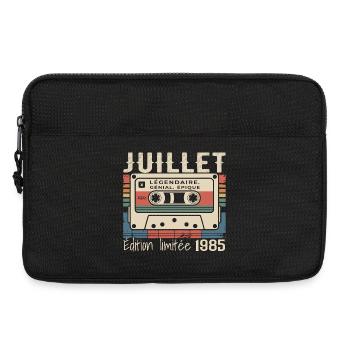 Juillet 1985 Cadeau Anniversaire Juillet 1985  - Sacoche pour ordinateur portable 13 pouces - noir - Devant