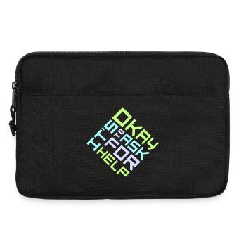 Il est normal de demander de l’aide, d’aide, de questions en disant le logo - Sacoche pour ordinateur portable 13 pouces - noir - Devant