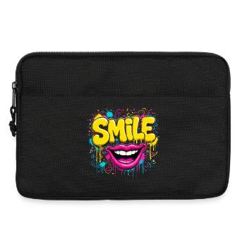 Sourire Graffiti Vibrant - Sacoche pour ordinateur portable 13 pouces - noir - Devant