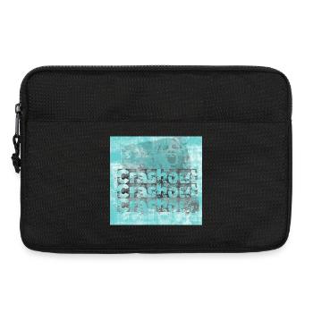 Graphismes bruyants de fautes de frappe dans un look cyan - Sacoche pour ordinateur portable 13 pouces - noir - Devant