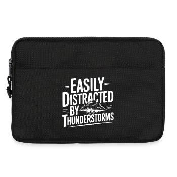 Easily Distracted By Thunderstorms - Laptop bag 13" - black - Front