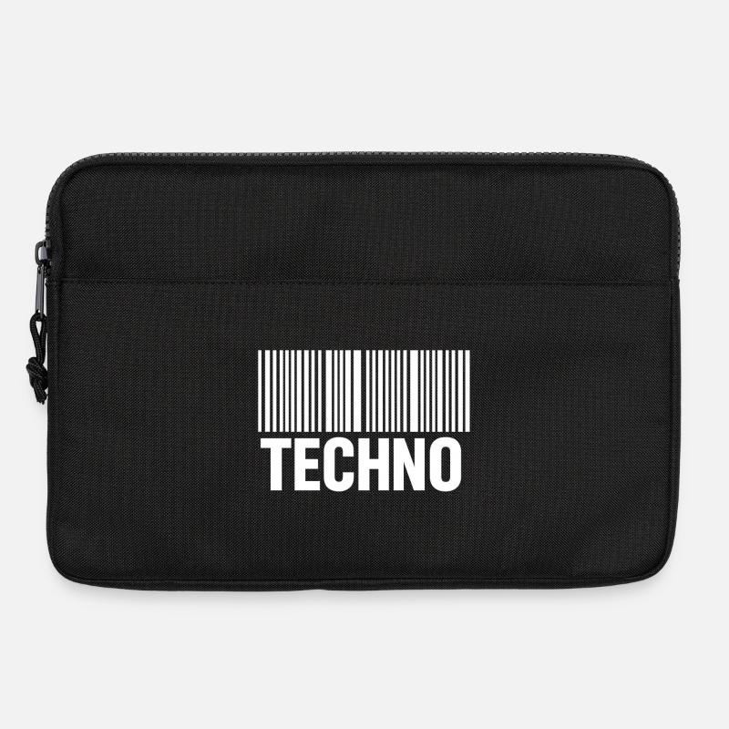 Techno Barcode Muster - Laptoptasche 13" - Schwarz