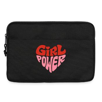 Féministe Girl Power Heart Design - Sacoche pour ordinateur portable 13 pouces - noir - Devant