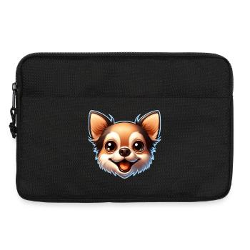 Chihuahua Dog Head Comic Cartoon - Laptop bag 13" - black - Front