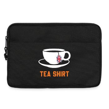 Tea Shirt – Calm Teacup Pun - Laptop bag 13" - black - Front