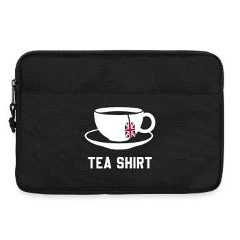 Tea Shirt – Calm Teacup Pun - Laptop bag 13" - black - Front