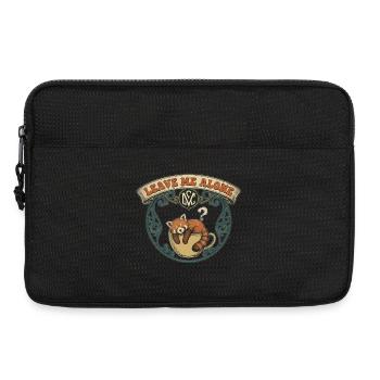 Katze in Vintage-Tasse, lass mich in Ruhe - Laptoptasche 13" - Schwarz - Vorne