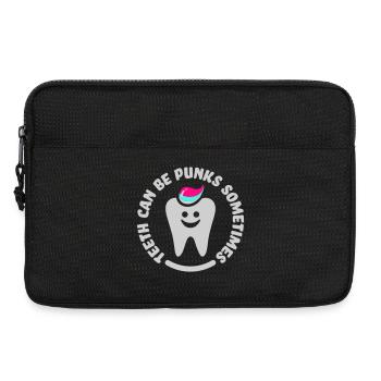 teeth punk zahn - Laptop bag 13" - black - Front