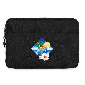 Tropischer Stranddrink im Eisglas - Laptoptasche 13" - Schwarz - Vorne