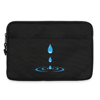 drops and waves - Laptop bag 13" - black - Front
